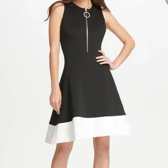 Dkny | Dresses | Dkny Black Dress With 5 White Ruffle Hem Medium | Poshmark Dkny | Dresses | Dkny Black Dress With 5 White Ruffle Hem Medium | Poshmark
